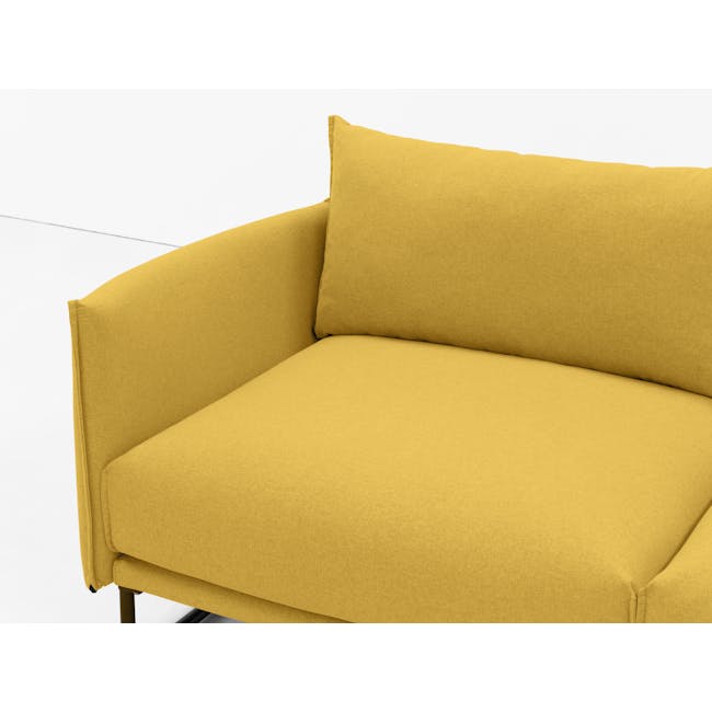 Frank 3 Seater Lounge Sofa - Mustard, Down Feathers, Deep Seats - 5