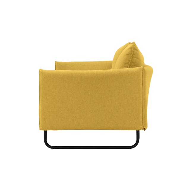 Frank 3 Seater Lounge Sofa - Mustard, Down Feathers, Deep Seats - 4