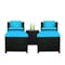 Splendor Armchair Set - Blue Cushion