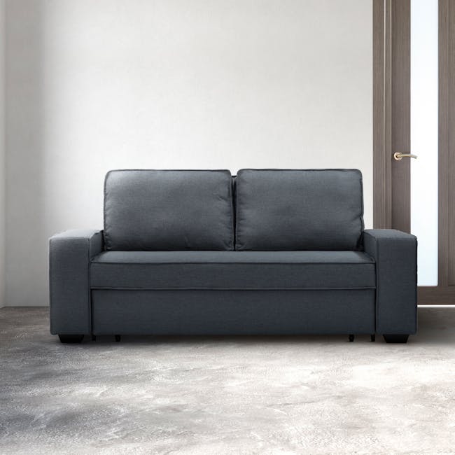 Arturo 3 Seater Sofa Bed - Anthracite - 1
