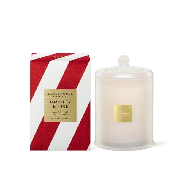 Glasshouse Fragrances Triple Scented Soy Candle 380g - Naughty & Nice - 0