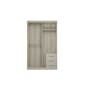 Lorren Sliding Door Wardrobe 3 with Mirror - White Oak - 8