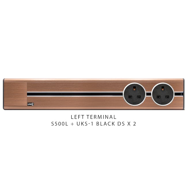 Line8 Power Track 500mm + 2 Adaptors Bundle - Rose Gold - 3 - Sleek and modern design with a copper finish, Dual USB ports