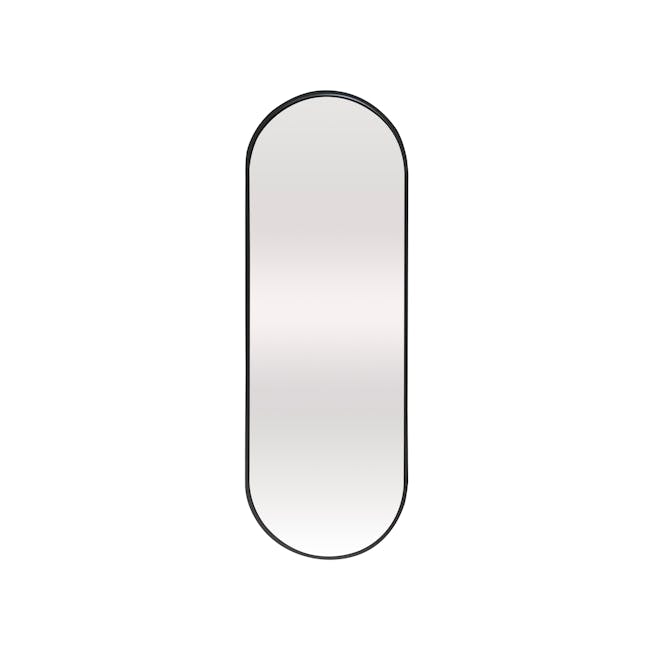 Arvi Oval Half-Length Mirror 30 x 90 cm - Black - 0