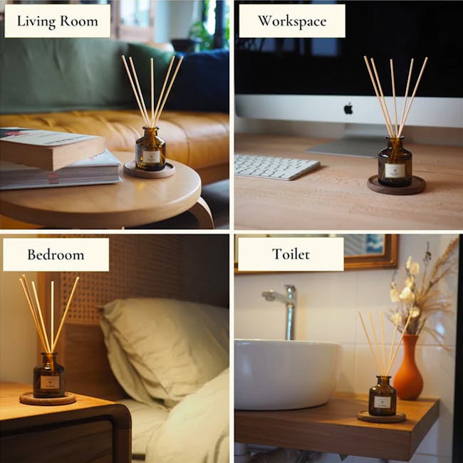 Pristine Aroma Reed Diffuser Hotel Scent - Maldives Villa (2 Sizes) - 7 - Living Room, Couch, Books, Coffee table, Indoor