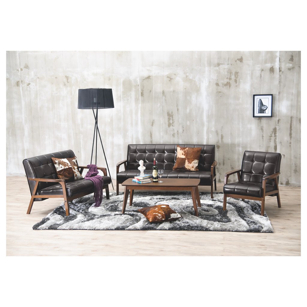 Tucson 2 Seater Sofa Cocoa, Espresso (Faux Leather), HV Basic Sofas