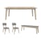 Leland Dining Table 1.8m with Leland Cushioned Bench 1.5m and 2 Leland Dining Chairs