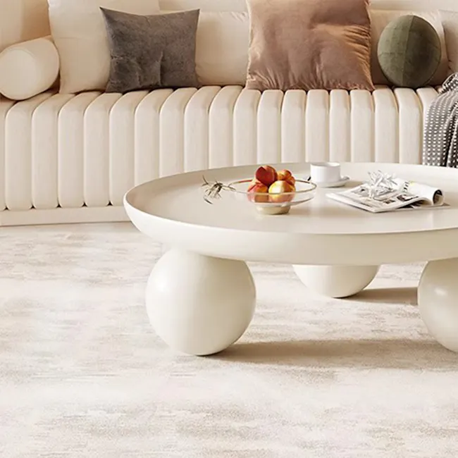 Coco Round Coffee Table - Ivory - 9