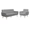 Cali 3 Seater Sofa with Cali Armchair - Siberian Grey