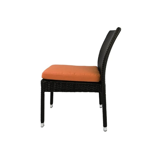 Monde 2 Chair Outdoor Dining Set - Orange Cushion - 2