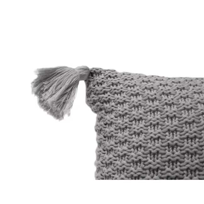 Laura Knitted Cushion Cover - Taupe - 5 - knit, corduroy, textured, cable knit, chunky knit, cable pattern, soft texture