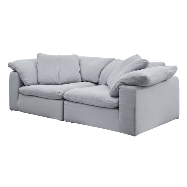 Luscious 3 Seater Sofa - Light Grey, Down Feathers - 1