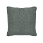 Sidney Knitted Cushion - Pewter Green - 0
