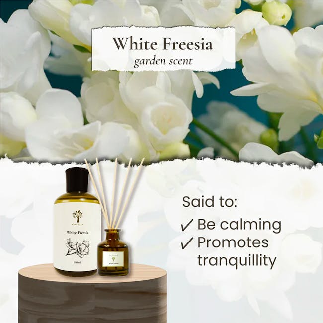 Pristine Aroma Reed Diffuser 50ml - White Freesia (Garden Scent) - 2 - White Freesia, garden scent, calming effect