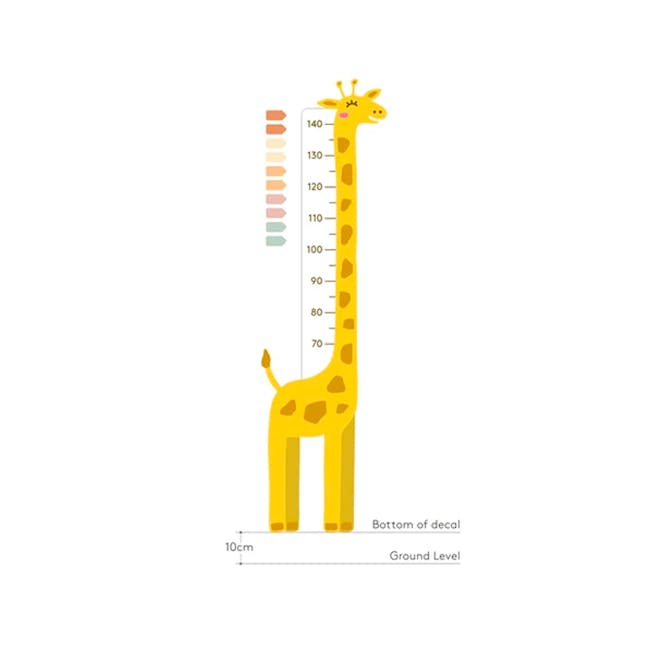 Urban Li'l Giraffe Height Chart Fabric Decal - 1