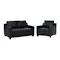 Baleno 2 Seater Sofa with Baleno Armchair - Espresso (Faux Leather)