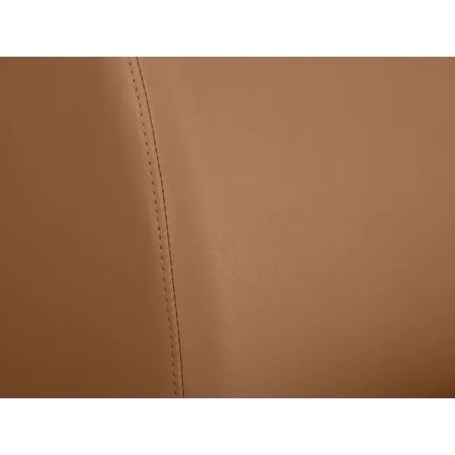 Milan 3 Seater Sofa - Caramel Tan (Faux Leather) - 12 - Leather texture, stitching detail, smooth surface, high-quality