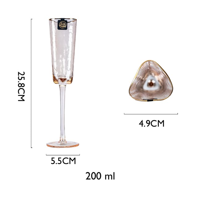 Table Matters Tsuchi Champagne Glass 200ml - Amber - 4