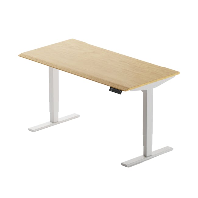 K3 Adjustable Table - White frame, Oak MDF (2 Sizes) - 0