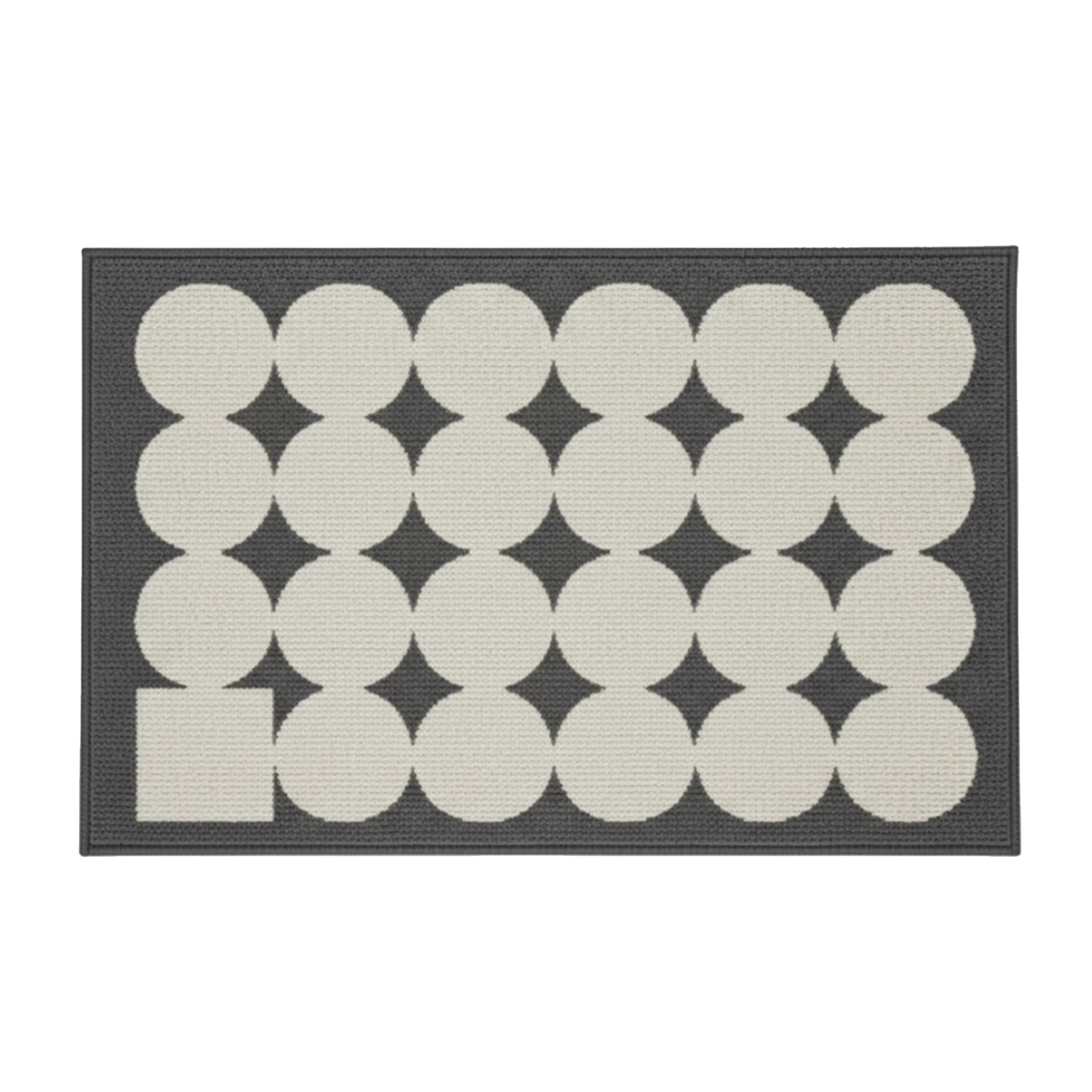 Door Entrance Mat Circle Grey