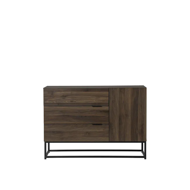 Carrie Sideboard 1.1m - 1 - Wooden, dark, modern, sleek, minimalist, contemporary, industrial, natural, organic, textured