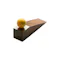 Cobie Wooden Door Stopper - Walnut, Yellow