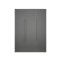 Lucca 3 Door Wardrobe 3 - Graphite Linen, Herringbone Oak - 1