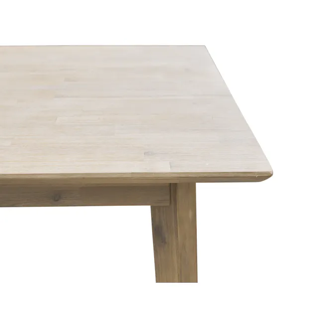 (As-is) Leland Extendable Dining Table 1.6m-2m - 2 - 13 - Light wood table, minimalist design, natural wood grain, clean