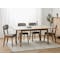 Leland Extendable Dining Table 1.6m-2m with 4 Leland Dining Chairs - 1