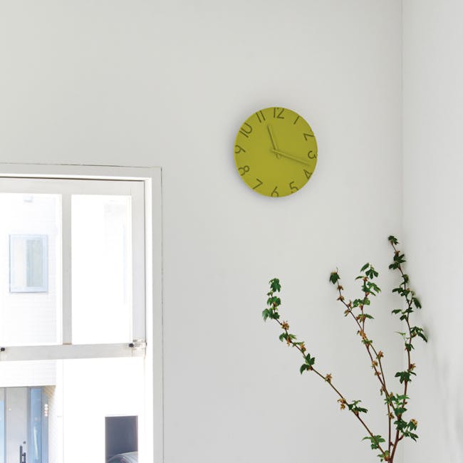 Carved Colored Clock - Green - 2 Sizes - 2