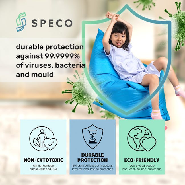 Doob Plopsta' Rectangle Mini Bean Bag - Chalk Violet (Water Repellent) - 7 - durable protection, 9999% virus, bacteria, and