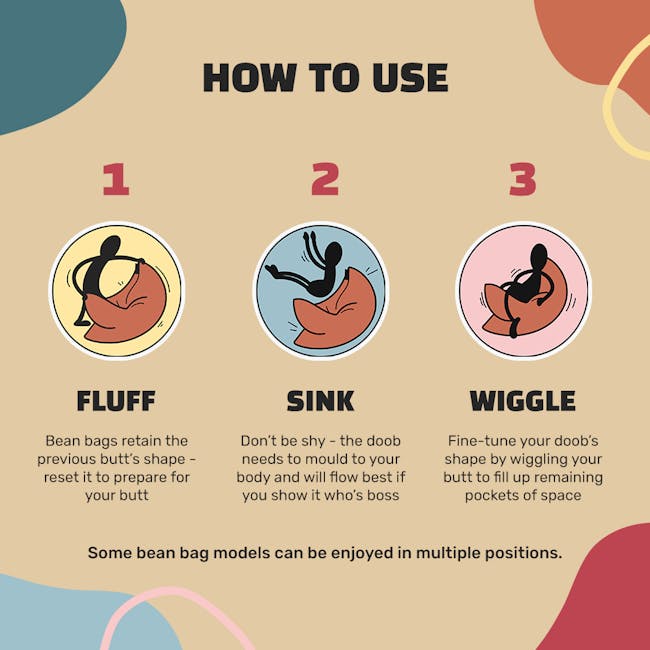 Doob Plopsta' Rectangle Mini Bean Bag - Chalk Violet (Water Repellent) - 9 - Fluff, Sink, Wiggle, Retain, Shape, Doob