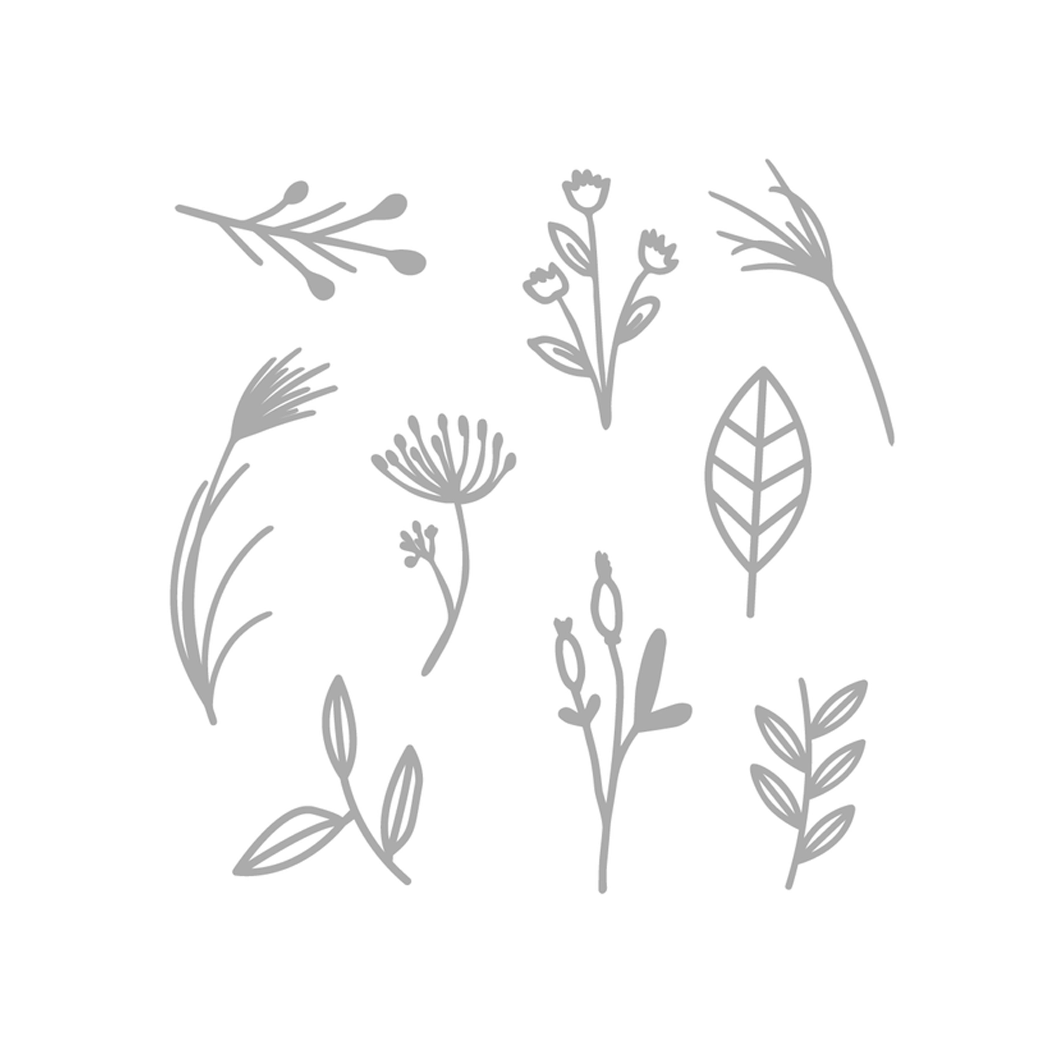 Urban Li'l Monochrome Botanical Fabric Decal, Urban Li'l HipVan