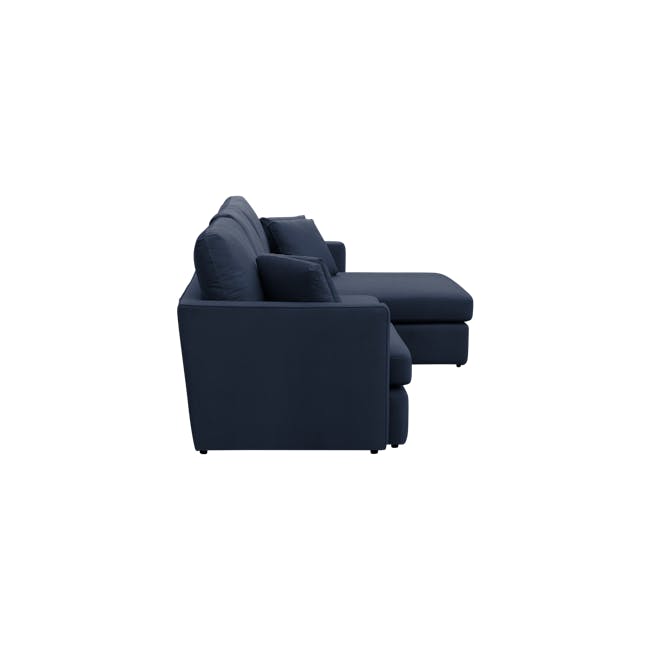 Ashley L-Shaped Lounge Sofa - Deep Navy (Scratch Resistant Fabric) - 7