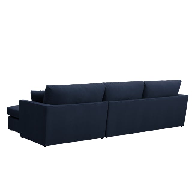 Ashley L-Shaped Lounge Sofa - Deep Navy (Scratch Resistant Fabric) - 3
