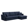 Ashley L-Shaped Lounge Sofa - Deep Navy (Scratch Resistant Fabric) - 2