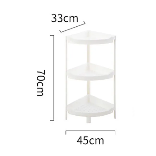 Tessa 3 Tier Corner Storage - White - 9