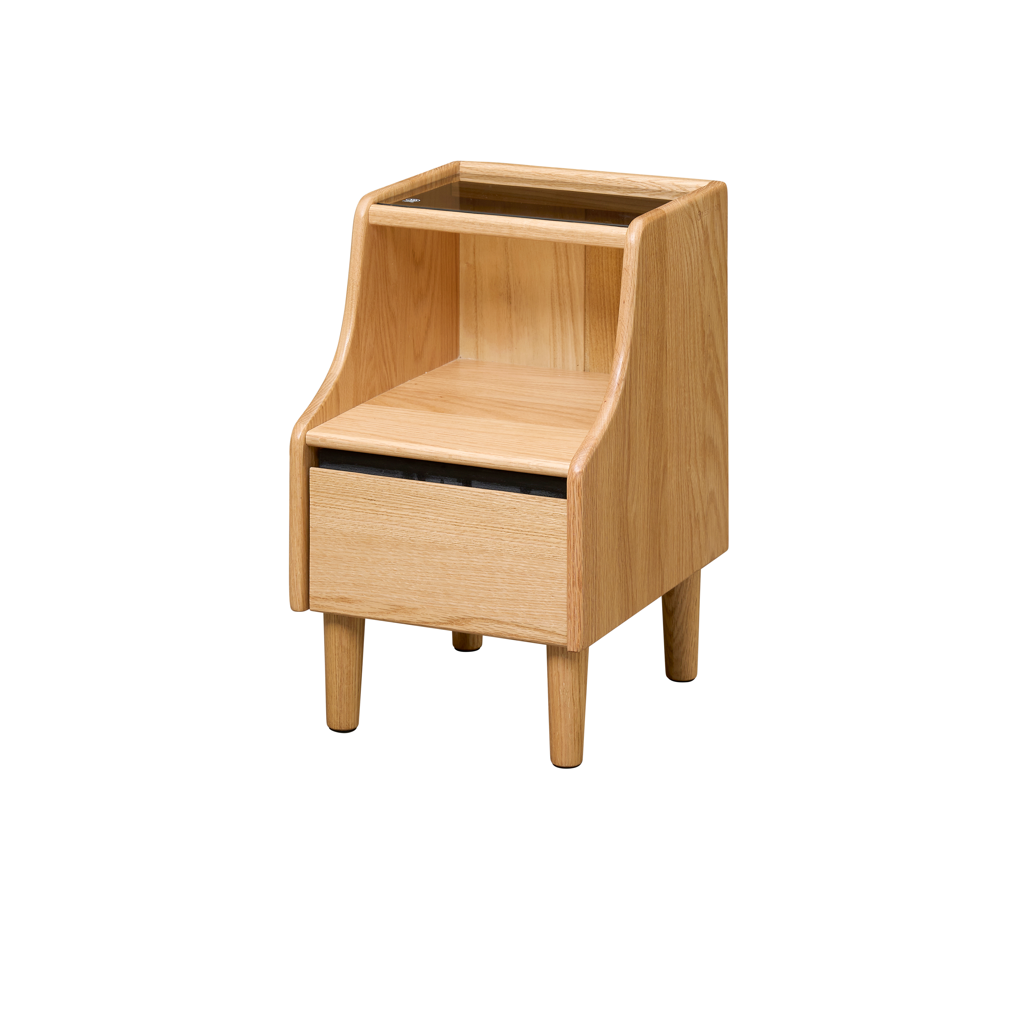 Lekka Narrow Bedside Table - Oak
