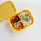 UNPLASTIK Rectangle with 3 Compartments Lunch Box - Mustard - 2