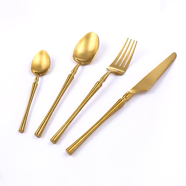Table Matters Parisian 4pc Cutlery Set - Gold - 0