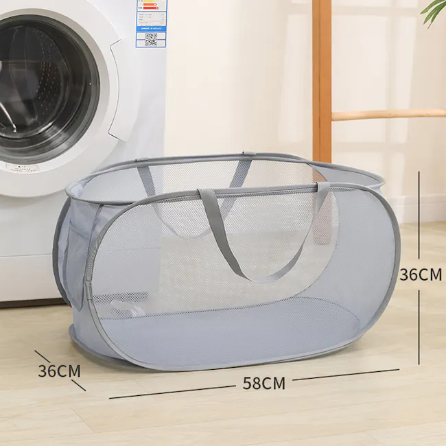 ESSENTIALS Laundry Mesh Carry Bag - Grey - 2
