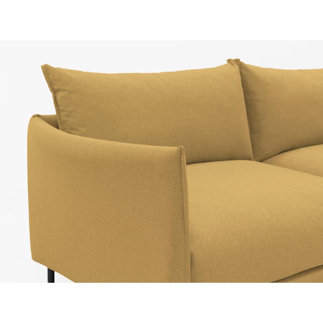 Frank 3 Seater Sofa - Mustard, Down Feathers - 6