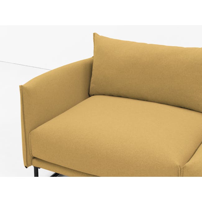 Frank 3 Seater Sofa - Mustard, Down Feathers - 1