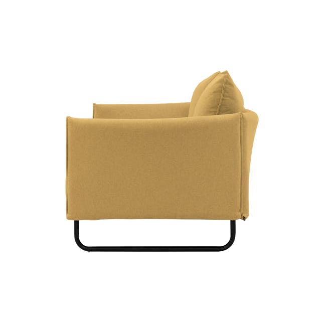 Frank 3 Seater Sofa - Mustard, Down Feathers - 4