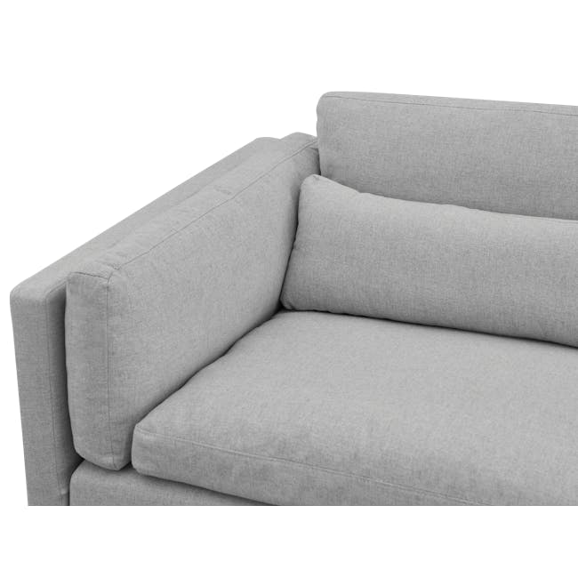 Liam 3 Seater Sofa - Slate (Fabric) - 14 - Modern gray sofa, sleek design, comfortable cushions, upholstered fabric