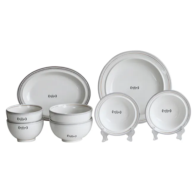 Syracuse Maple 16-Piece Ceramic Dinnerware Set - Winter Grey - 6