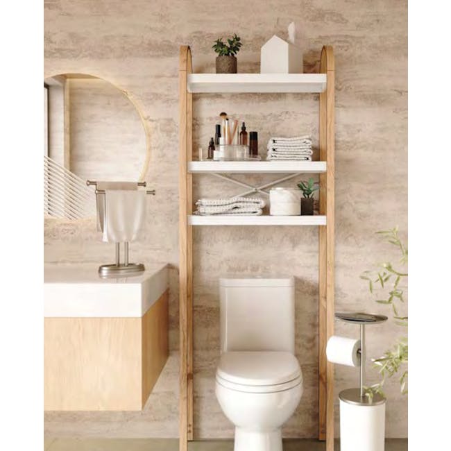 Portaloo Toilet Paper Stand With Storage - White - 1