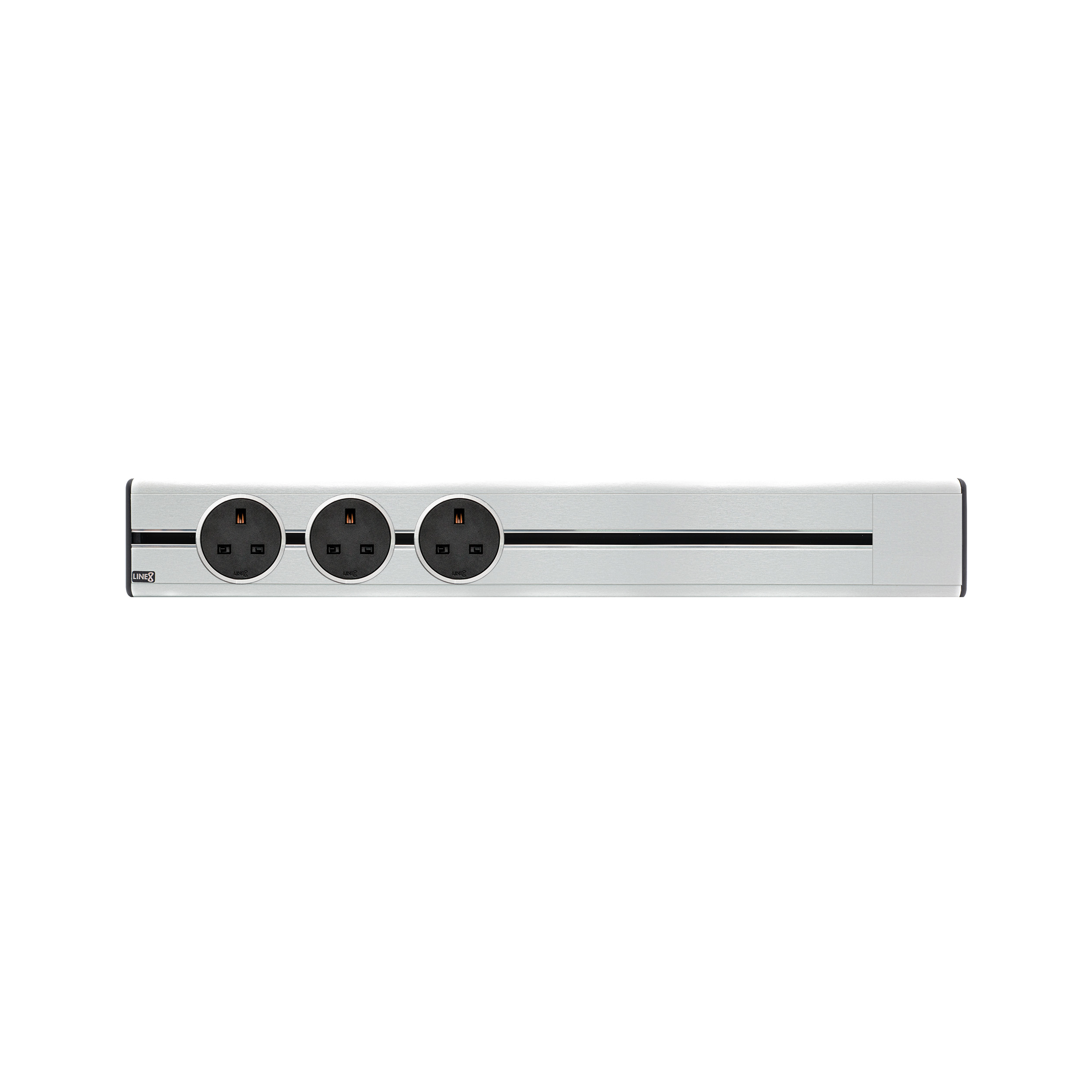 Line8 Power Track 600mm + 3 Adaptors Bundle - Silver Hairline