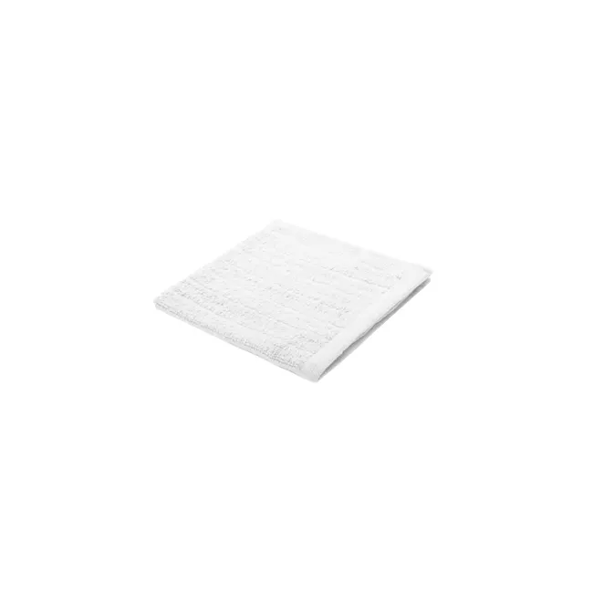 EVERYDAY 100% Cotton Face Towel 30 x 30 cm - White - 1 - White textured towel, neatly folded, minimalist design, soft