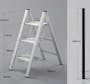Hasegawa Lucano Slim Aluminium 3 Step Stool - White - 1